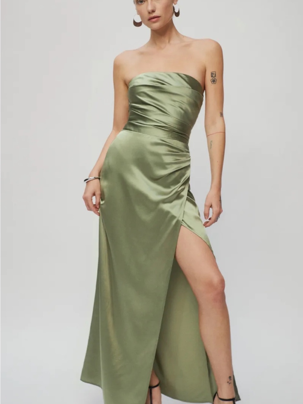Reformation Barrow Silk Dress